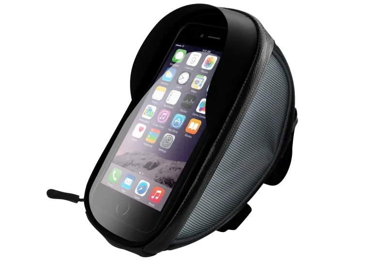 Sinox smartphone taske til cykel og MC. Sort