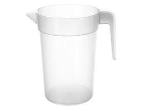 Kande med hank 1 ltr uden Låg PP Transparent,8 stk/ps - (8 stk.)