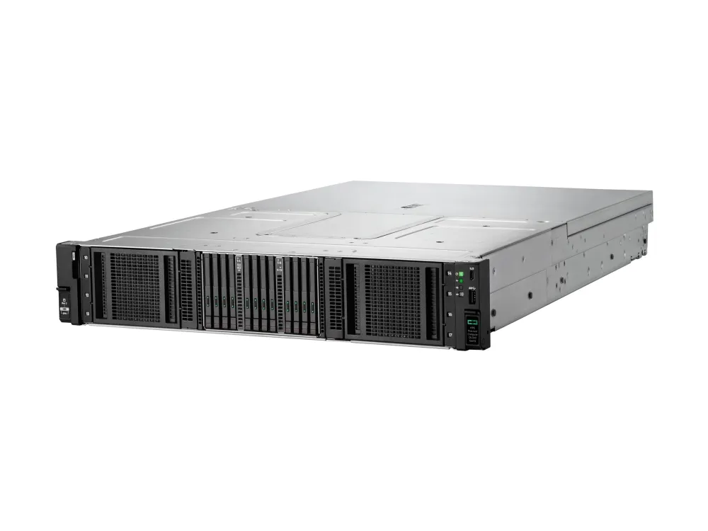 HPE ProLiant Compute DL340 Gen12 - Server - rackmonterbar 2U - 1-veis - 1 x Xeon 6515P / inntil 3.8 GHz - RAM 64 GB - SATA/SAS - hot-swap 3.5 brønn(er) - SSD 2 x 480 GB - NVMe, Raid 1-konfigurasjon - uten OS - monitor: ingen