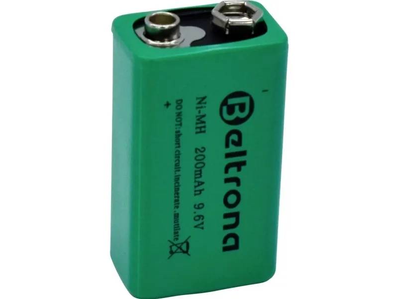 Beltrona BELNIMH9.6200 9 V blokk NiMH-batteri 200 mAh (BELNIMH9.6200) 1 stk
