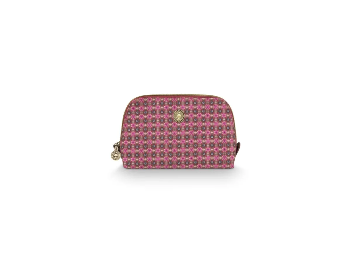 PIP Studio Coby Cosmetic Bag Triangle Small Clover Pink 19/15x12x6cm