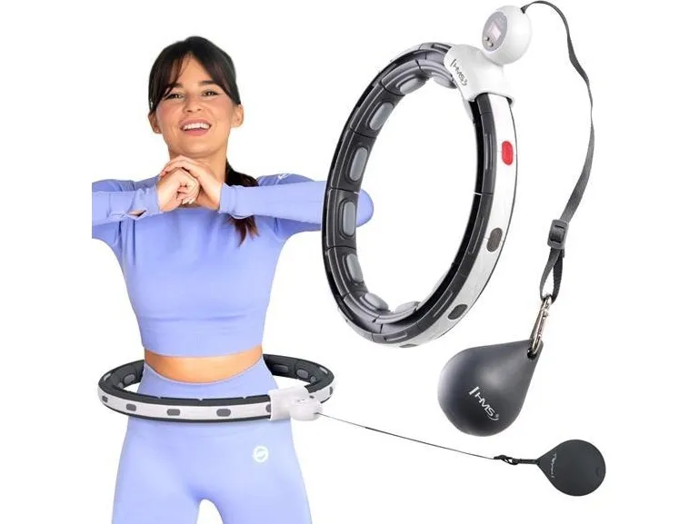 HMS HHM15 hula hoop svart med magnet og stativ + teller