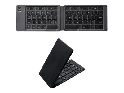 TECHly - Tastatur - foldable, for tablet and smartphone - trådløs - Bluetooth 3.0, USB - QWERTY - USA - svart