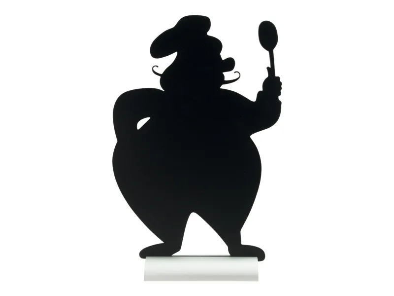 Securit® silhouet CHEF bordskilt med alufod