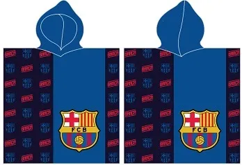 FC Barcelona Poncho badehåndklæde med hætte - 100 procent bomuld