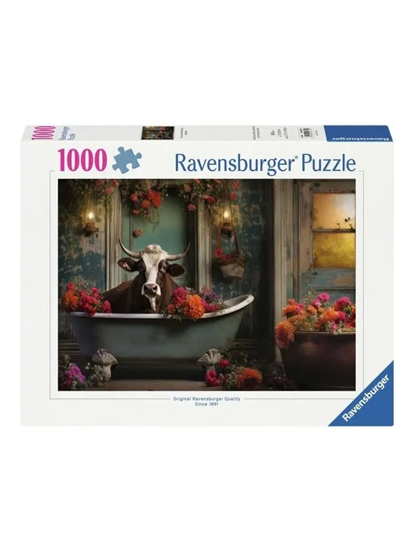 Ravensburger Jigsaw Puzzle The Cow in The Bathtub 1000pcs. Gulv