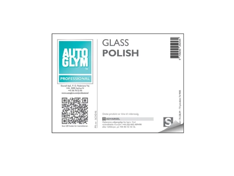 Autoglym Glass Cleaner Polish etikett