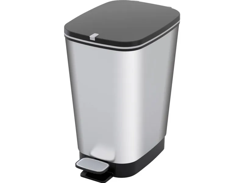 Curver CHIC BIN STYLE avfallsbeholder M 25L, sølv 272236
