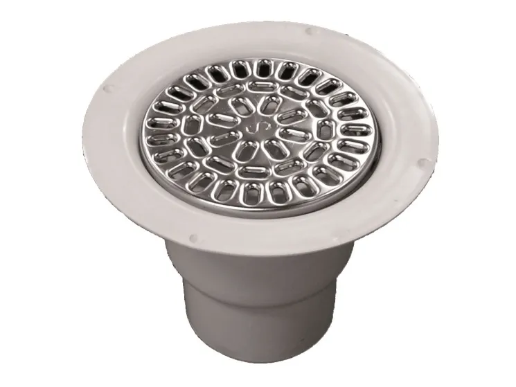 Purus BRAGE 110 mm afløbsskål t/vinyl, u/studs, lodret, rustfri