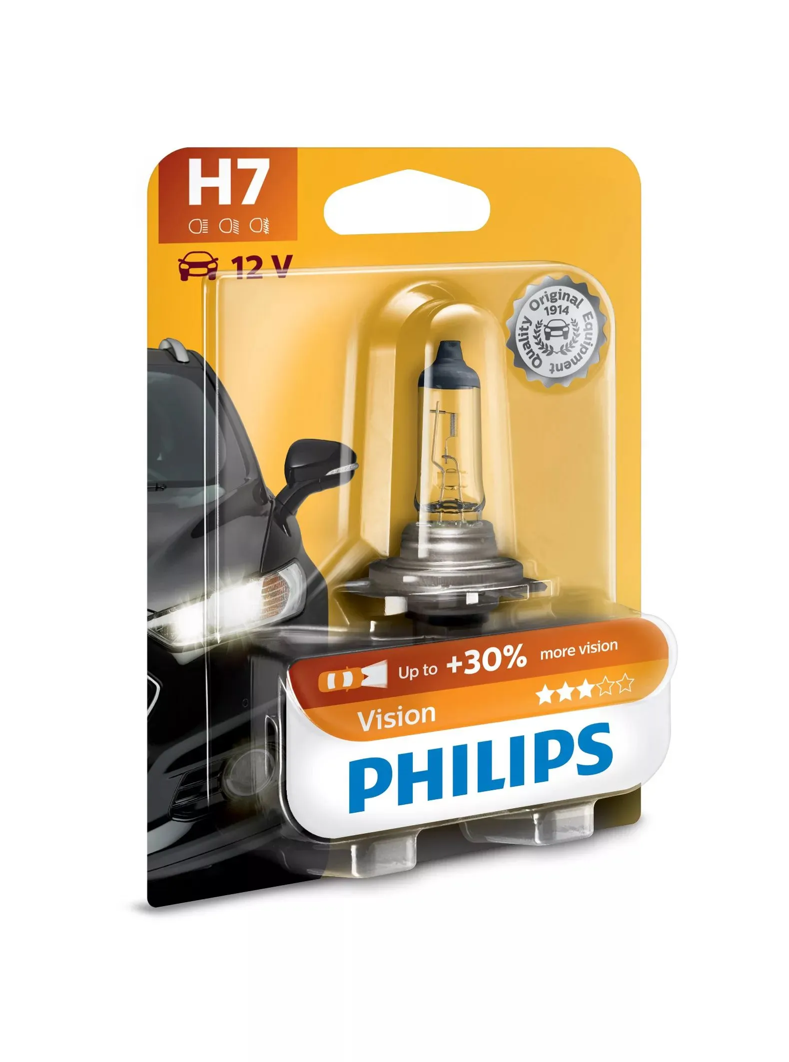 Philips Vision H7 55W 12V Blister - 1 stk.