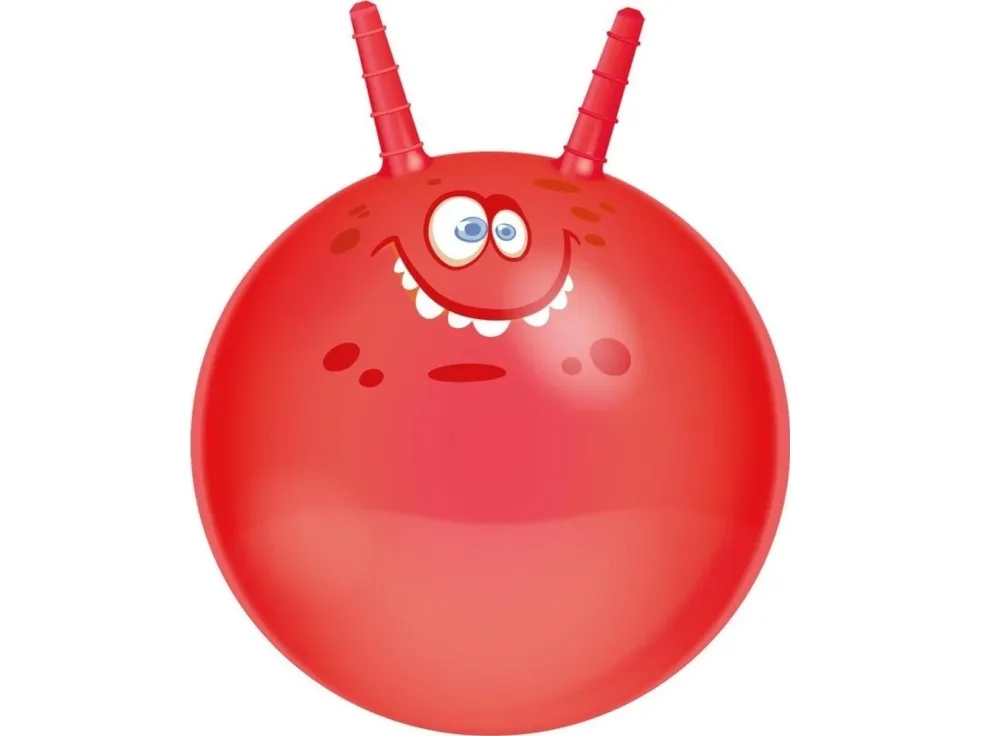 Eddy Toys hoppball med horn 45 cm - rød