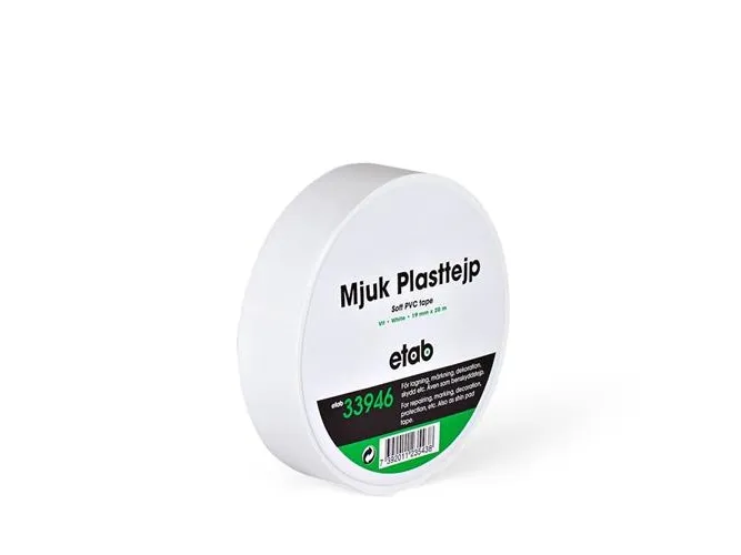 PVC-teip 25 mm x 20 m hvit