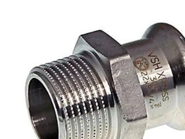VSH XPress overgang 22 mm x 3/4 RF 304 muffe/nippel