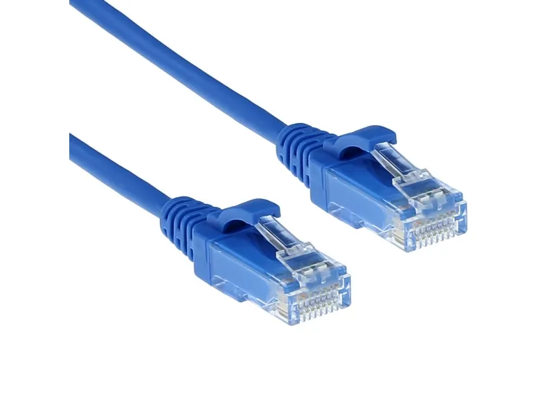 ACT Blue 2 meter LSZH U/UTP CAT6 patchkabel slimline med RJ45 (DC9602) CAT6