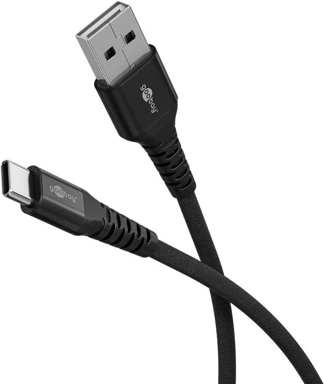 Goobay 74527, 2 m, USB C, USB A, USB 2.0, 0,48 Gbit/sek., Sort