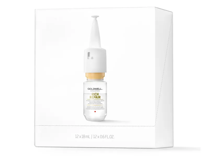 GOLDWELL_Dualsenses Dual Rich Repair Intensive Restoring serum i ampuller for skadet hår 12x18ml