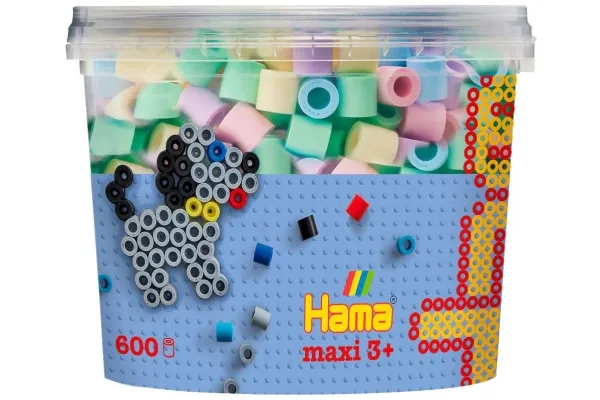 Hama maxi perler 600 stk mix 52
