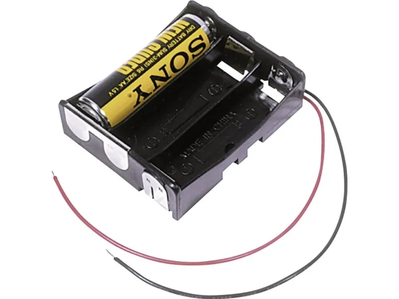 MPD BA3AAW batteriholder for 3 R6 (AA) batterier kabel (L x B x H) 58 x 48 x 16 mm