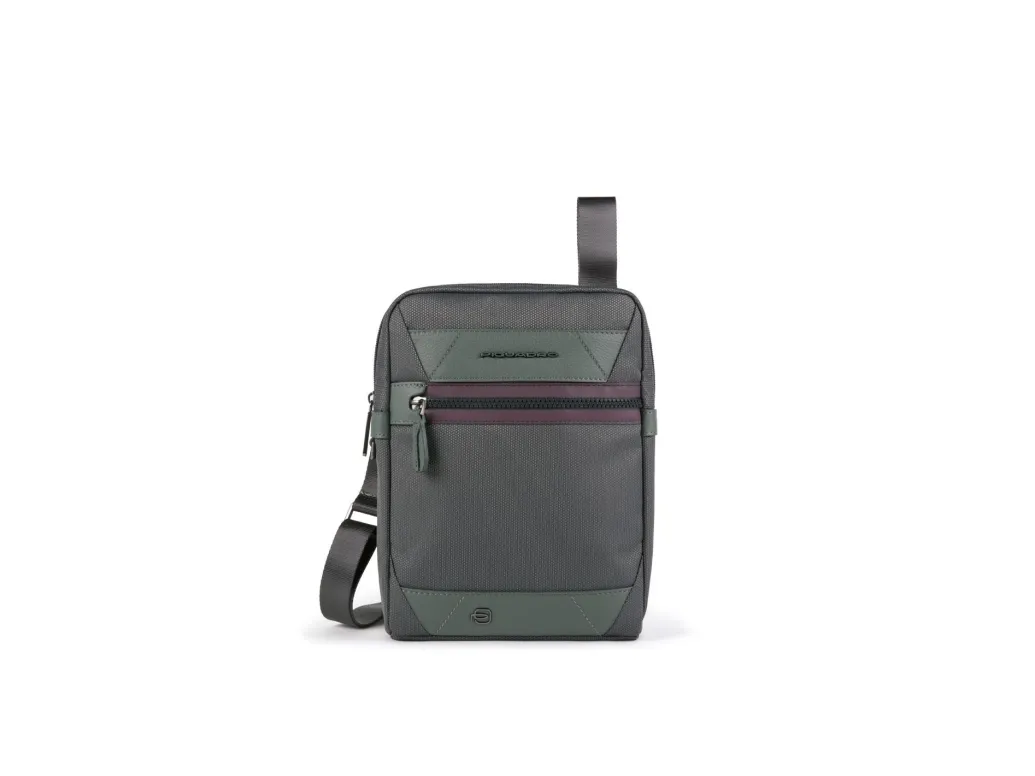 Piquadro Trakai small crossbody-veske grønn, 27 x 21 x 5 cm