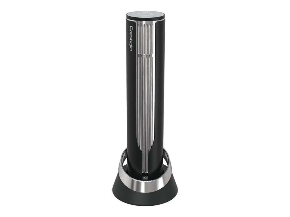 Prestigio PWO104SL Maggiore - Vinflaskeåpner trådløs - 6.5 W - svart / sølv