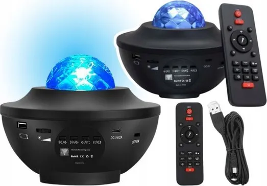 LeanToys stjerneprojektor lampe LED-høyttaler Bluetooth fjernkontroll LEAN Toys