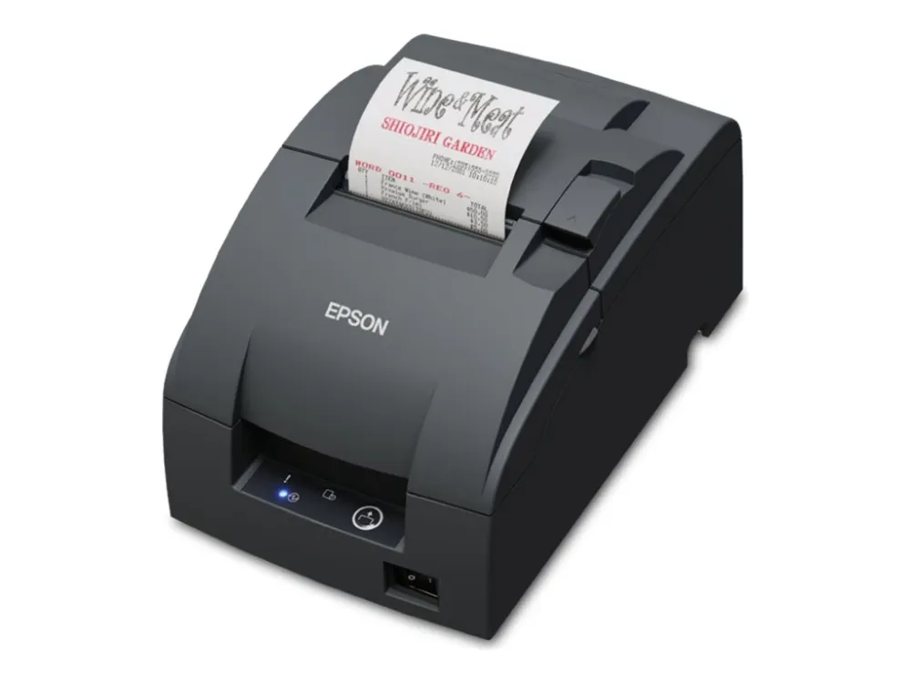 Epson TM U220IIB (101B0) - Kvitteringsskriver - tofarget (monokrom) - punktmatrise - Rull (7,6 cm) - 16 cpi - 9 pin - inntil 8.8 linjer/sek - USB 2.0 - kutter - kald hvit