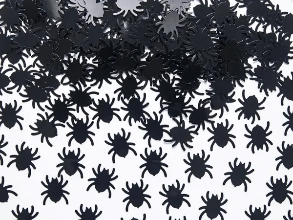 PartyDeco KONS23, Løs konfetti, Sort, 1 farger, Dyr, Spider, Halloween