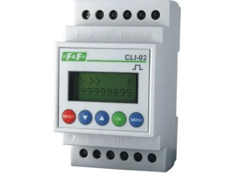 Impulsteller 24-264V AC/DC 1P 8A 8 siffer, modulkapsling CLI-02