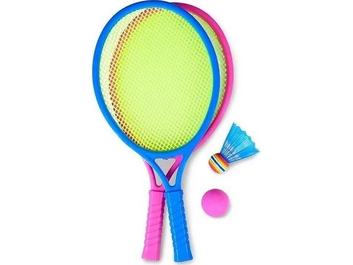 Sett med plast-tennisracketer