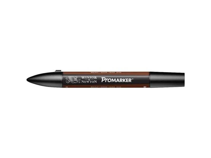Winsor & Newton 0203252, Brun, Flerfarget, Walnut, Fin/medium, Meisel-/kulespiss, Rund