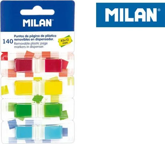 Milan INDEX TRANSPARENT MILAN 45MMX12MM FLUO 4 FARGER