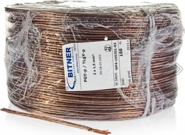 BITNER høyttalerkabel 2x0,75mm2 PGY-p (TLgY)