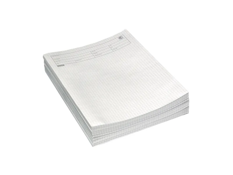 Bantex School - Exam paper - A4 Double - 250 ark - hvit - rutet