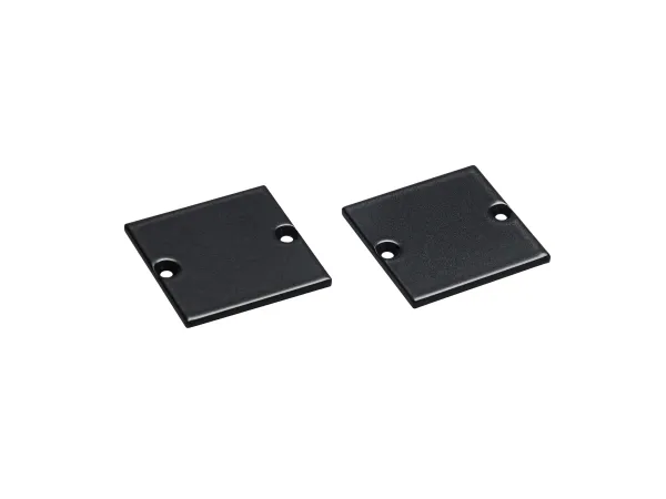 Endestykke i aluminium til Profil 30x30, sortlakeret. 2 stk. - (2 stk.)