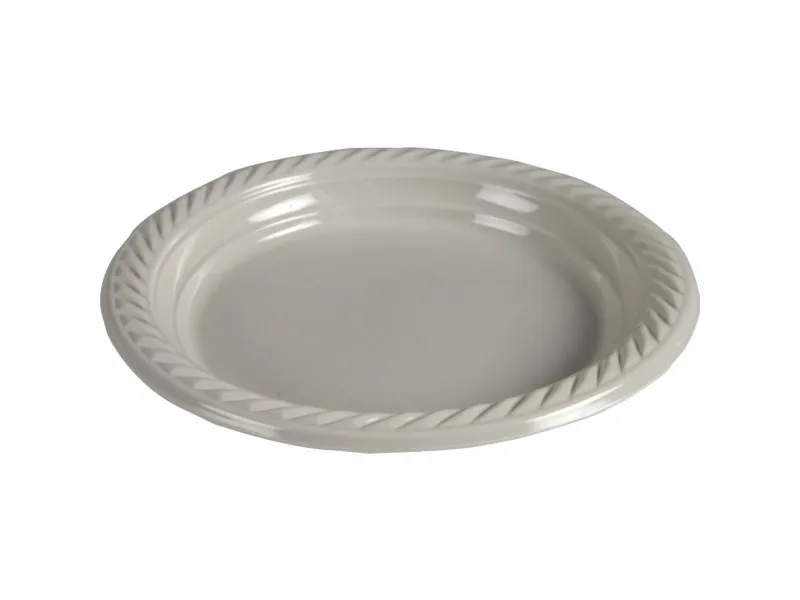 Tallerken, ABENA Gastro, Ø18cm, lysegrå, PP - (16 stk.)