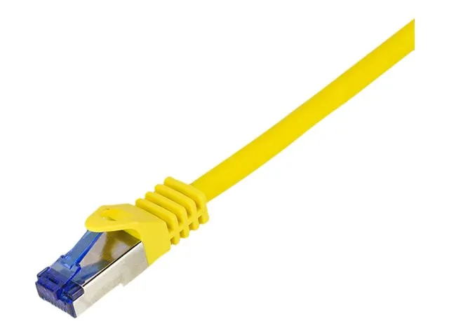 LogiLink Professional Ultraflex - Koblingskabel - RJ-45 (hann) til RJ-45 (hann) - 50 cm - 6 mm - S/FTP - CAT 7 (kabel) / CAT 6a (kontakter) - halogenfri, formstøpt, uten hindringer - gul, RAL 1018