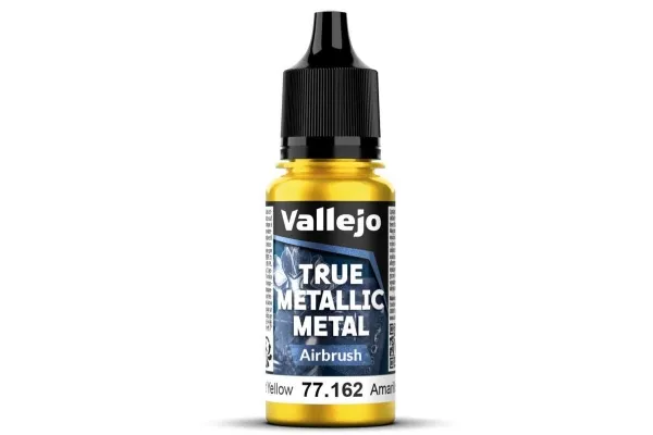 Vallejo 77.162 True Metallic Metal Radiant Yellow (18 ml) for airbrush