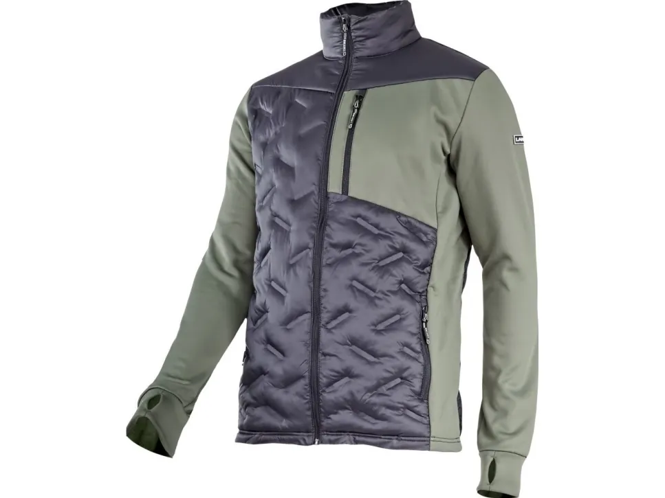 Lahti Pro quiltet arbeidsbluse sort-grønn 3XL CE LAHTI