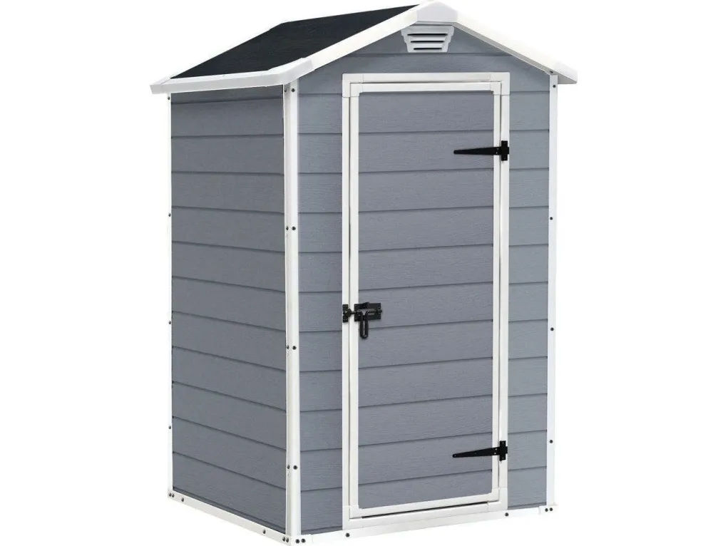 KETER HOUSE HAGEHAGE 4x3 GRÅ/HVIT 128 x 94 x 196cm