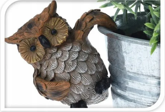 ProGarden julepynt hengende til potte glade dyr i polyresin 9 x 4,5 x 8 cm