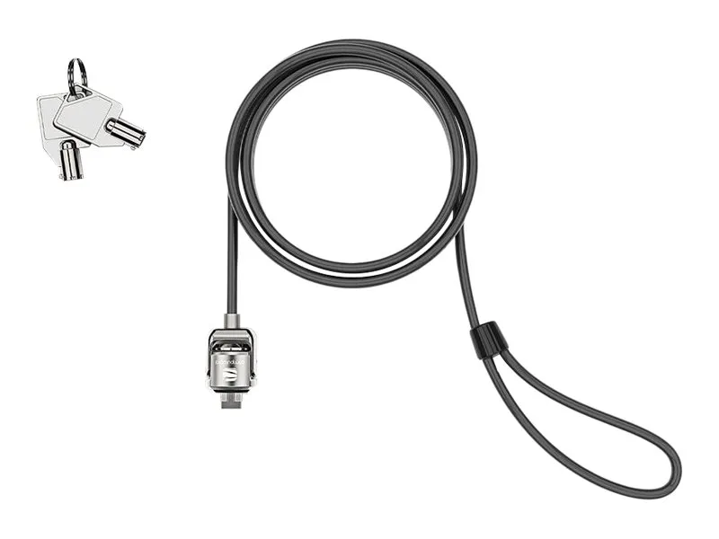 Compulocks T-bar Security Keyed Alike Cable Lock - Sikkerhetskabellås - svart