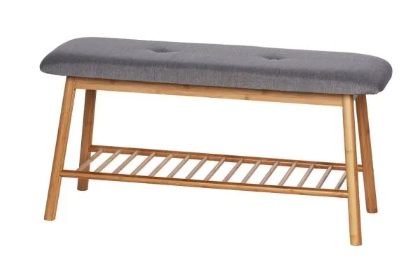 WENKO 62217100, 1 person(er), Polstret Sete, Grå, Polyester, Tre, Bamboo