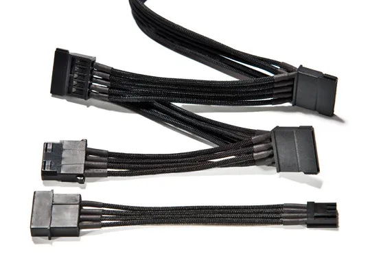 be quiet! MULTI POWER CABLE CM-61050 - Strømkabel - 4-pin mini-strømkontakt, SATA-strøm - 100 cm - svart