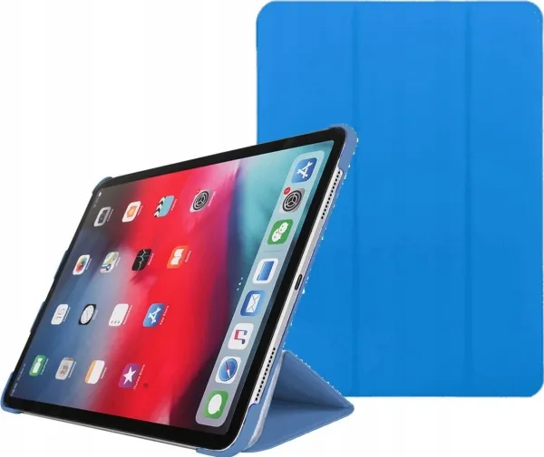 Etui til nettbrett Pomologic beskyttende omslag BookCase til iPad Pro 11 (1/2/3/4G) og iPad Air 10,9 (4/5G) blå