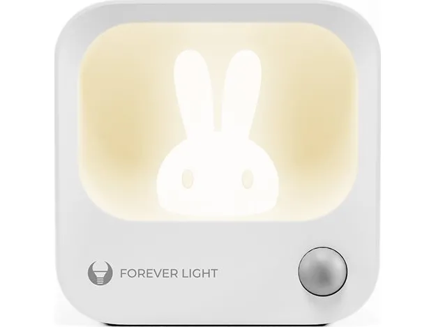 LED kanin nattlys PURE FLC-10 LEA PIR hvit 500mAh Forever Light