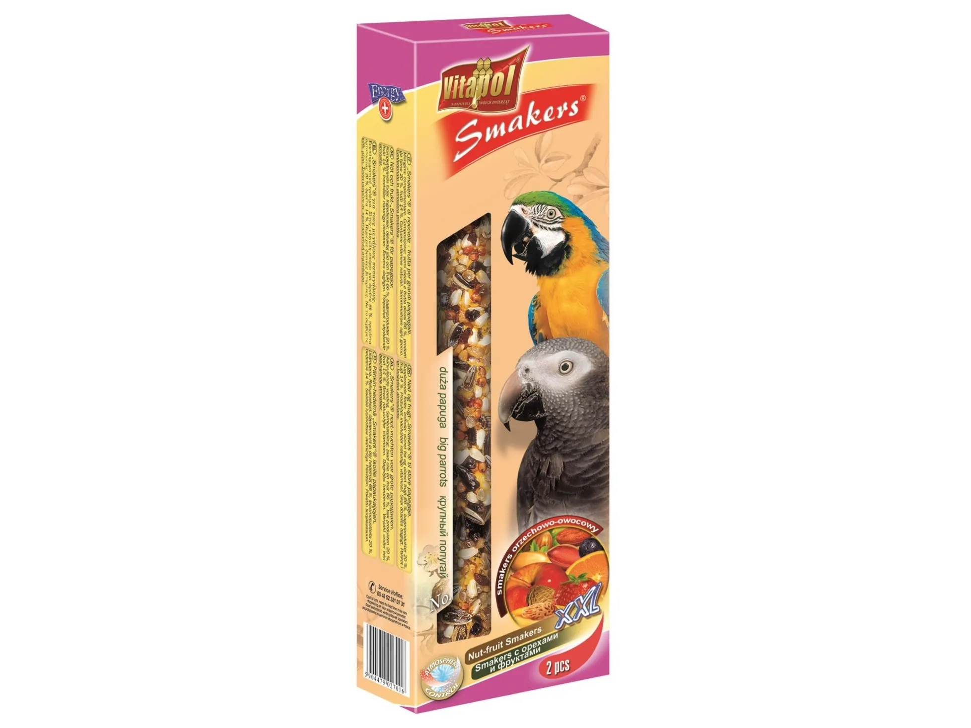 Vitapol-SMAKERE FOR STORE PAPEGØYER NØTTE-FRUKT