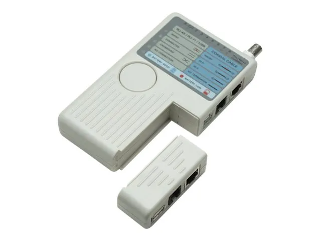 Intellinet 4-in-1 Cable Tester, RJ-11, RJ-45, USB and BNC, One Button Test - Nettverkstester