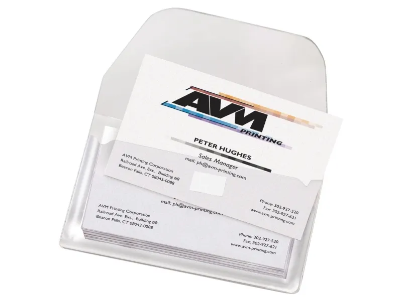 Visitkortlomme, med flap Djois, 6 x 10,5 cm, pakke a 10 stk