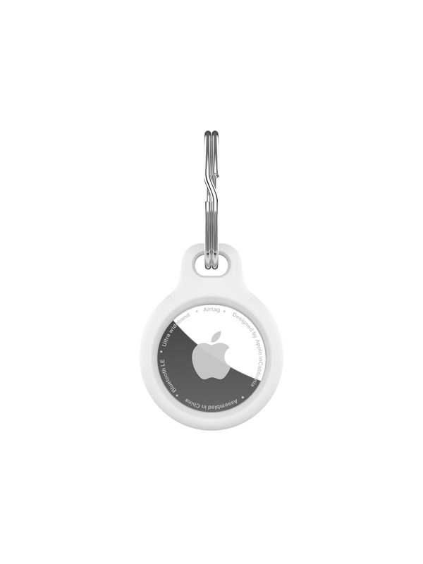 FIXED Silky Silicone Apple AirTag Keychain Case White