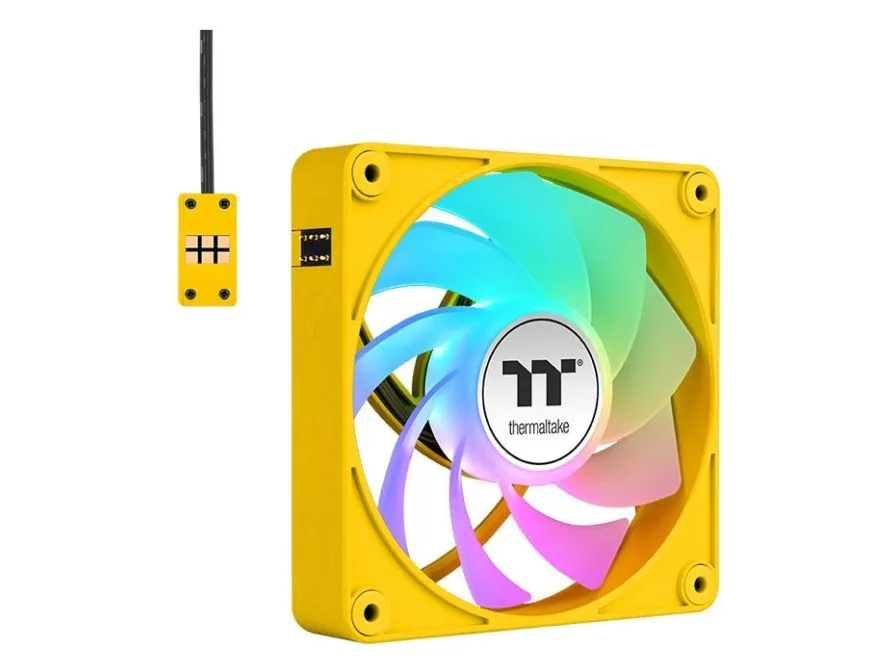 Thermaltake CT120 EX Reverse ARGB Sync Bumblebee 3-pakning kabinettvifter